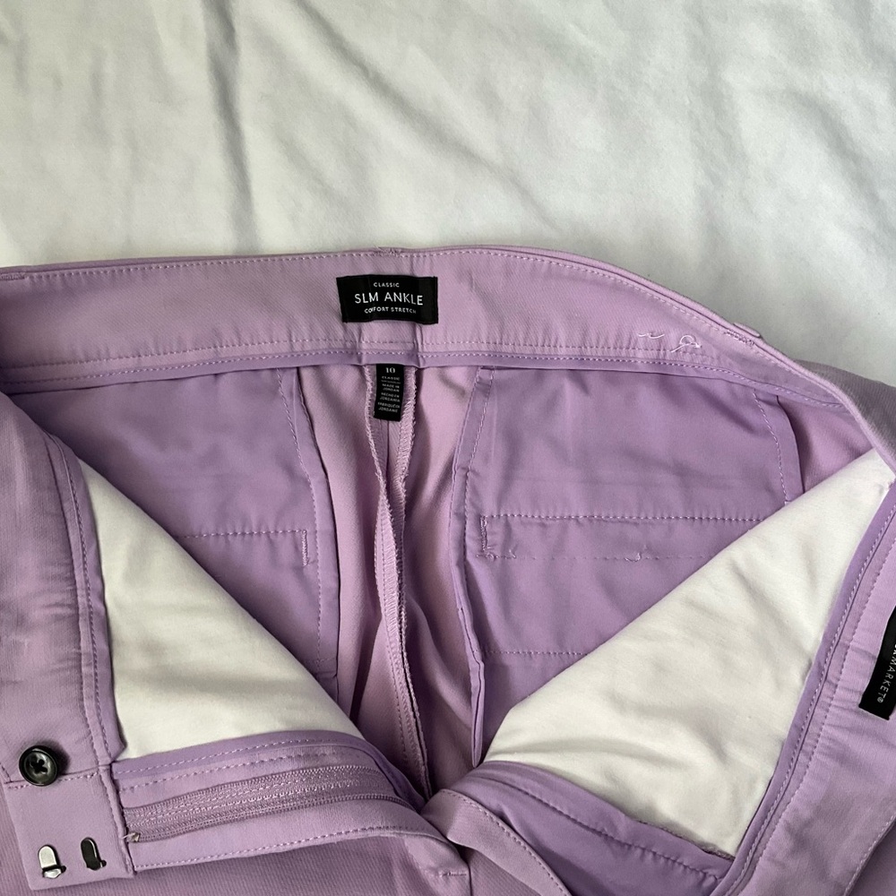 White House Black Market Lavender Slim Ankle Pants